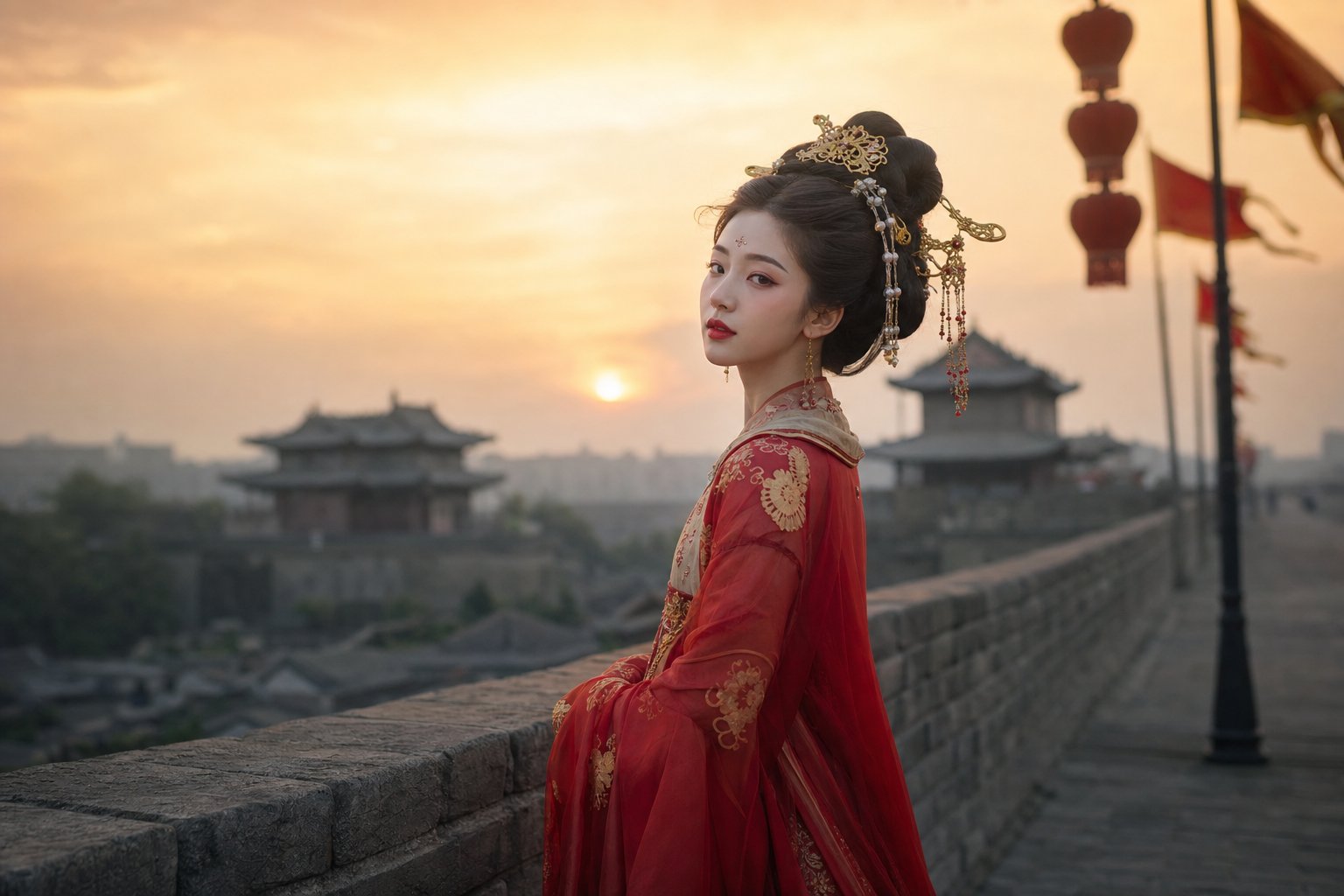 Hanfu styling and photography at Yunjin Chang'an, Xi'an